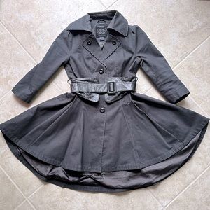 Mackage Fit and Flare Leather-Belted Jacket